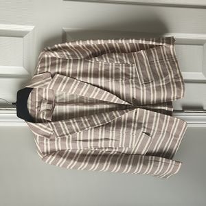 Women's Striped Beige Blazer